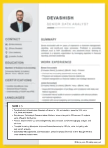 Resume skills section example for freshers highlighting key job skills