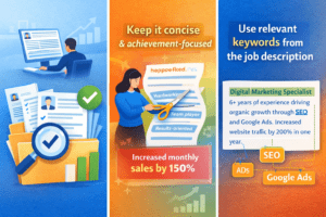 ATS friendly professional summary writing tips with keywords and achievement examples